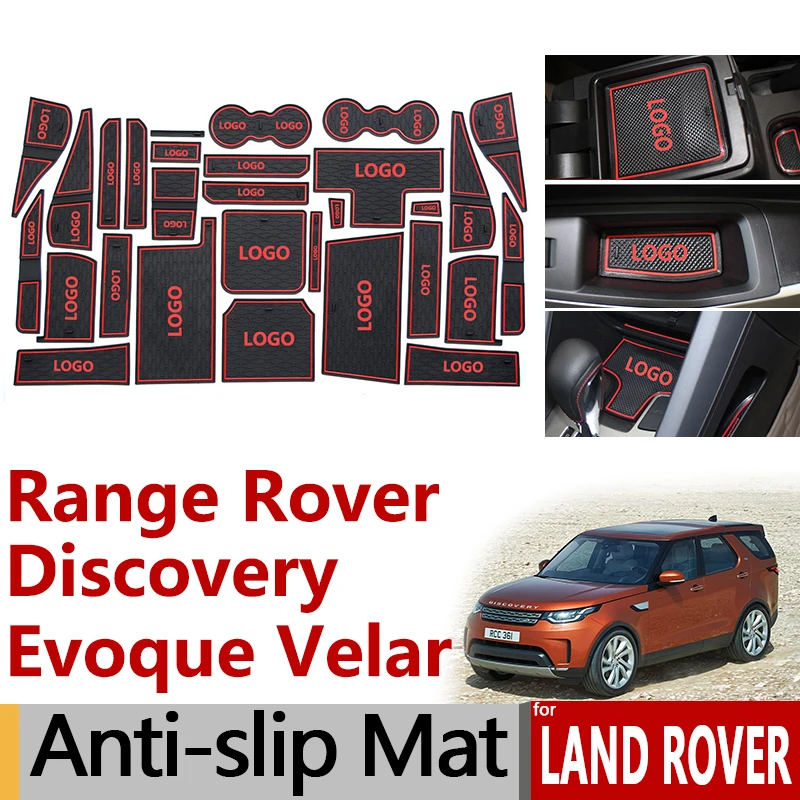 Противоскользящий резиновый слот для ворот коврик для Land Range Rover Sport Evoque Velar Discovery 4 5 LR4 LR5 аксессуары наклейки