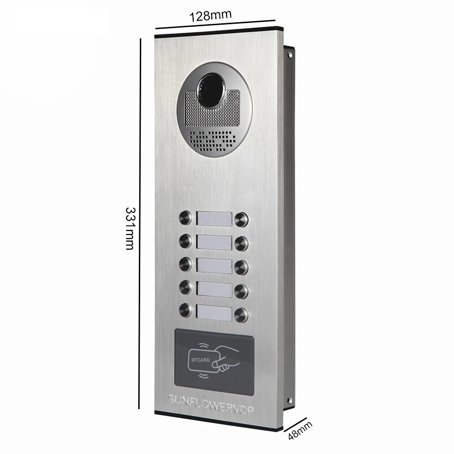 Video Intercom for a Private House Access Control 10 Apartments doorbell With Camera And Freephone | Безопасность и защита