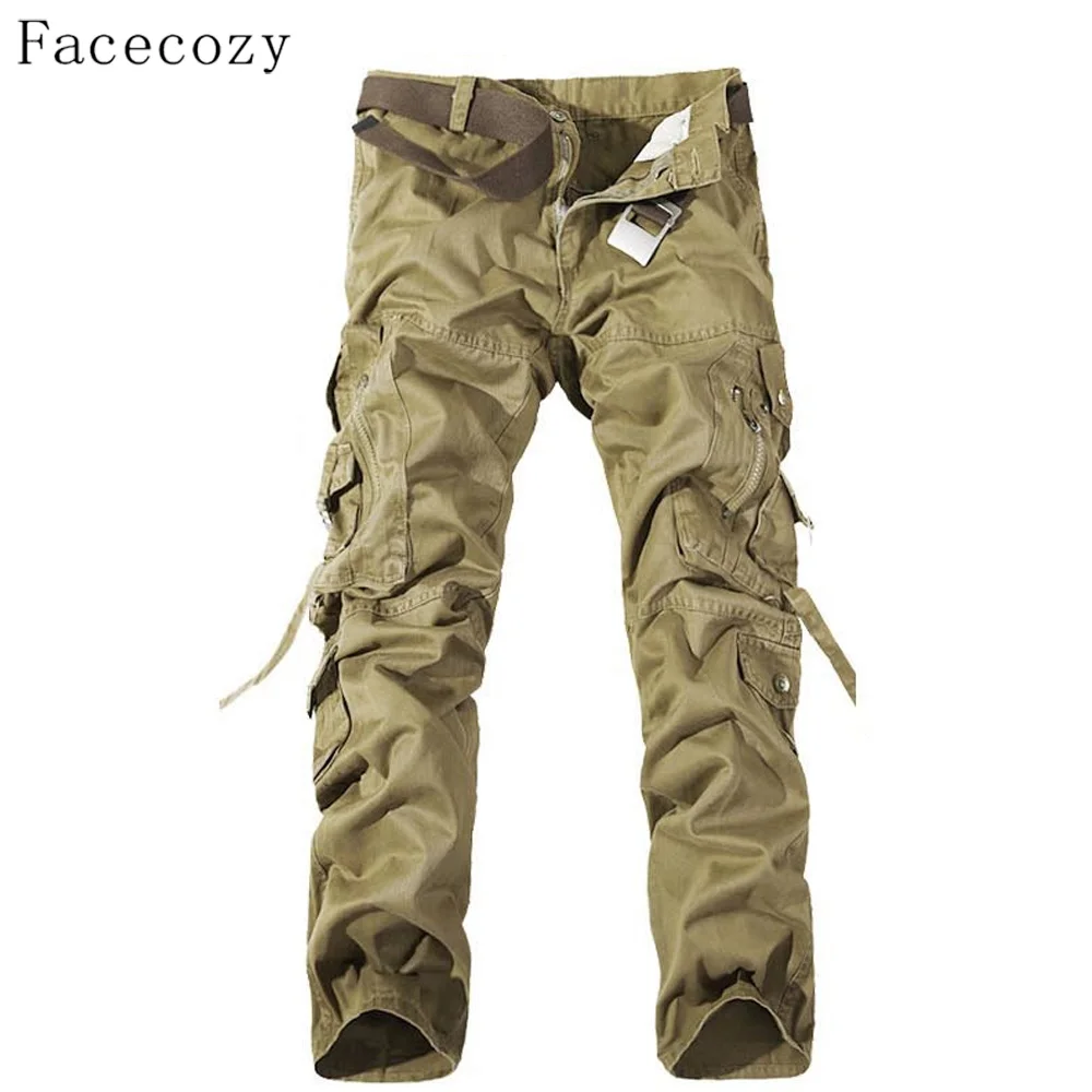 Facecozy мужские осенние военные уличные брюки мужские ветрозащитные свободные стильные охотничьи спортивные брюки размера плюс