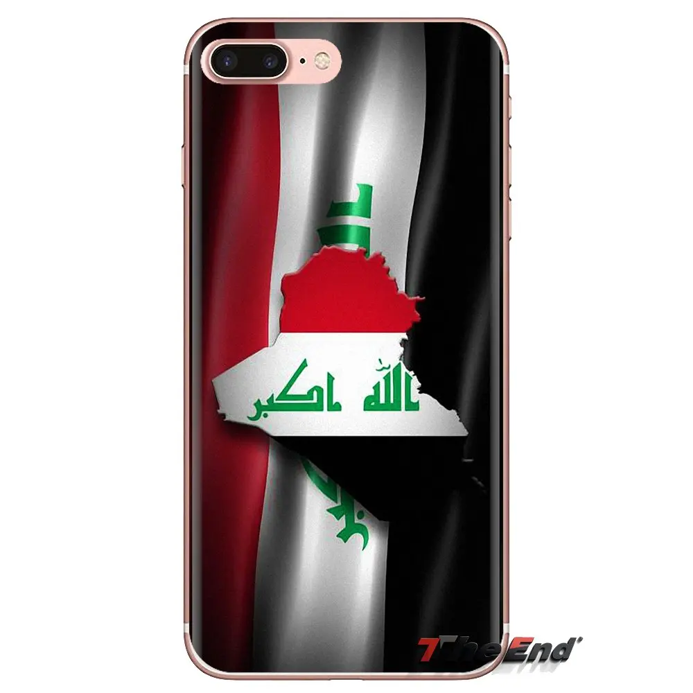 For Samsung Galaxy S3 S4 S5 Mini S6 S7 Edge S8 S9 S10 Plus Note 3 4 5 8 9 Soft Transparent Cover Iraqi Iraq National Flag Banner |