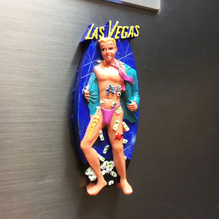 Туристический сувенир с магнитной наклейкой в стиле Лас Вегаса|Магниты на