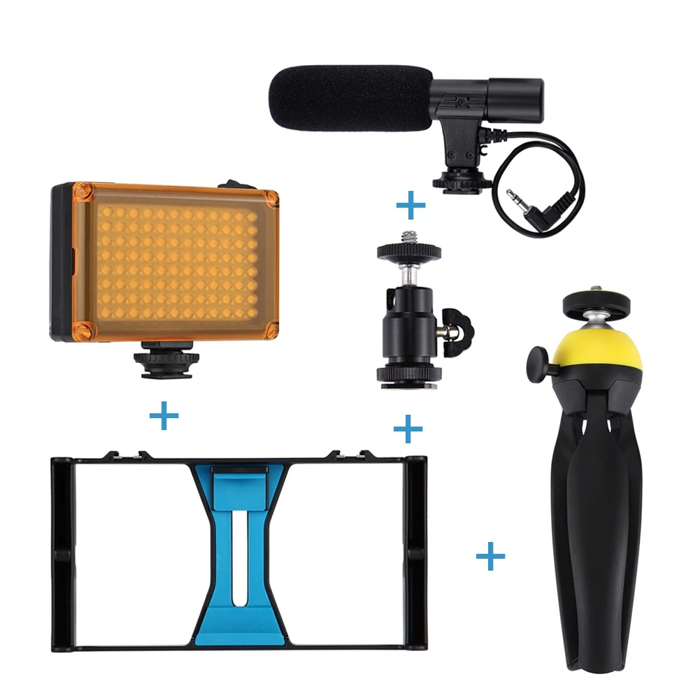 Набор для видеосъемки со штативом и стереомикрофоном 2/3/4/5 в 1|mini tripod|tripod tripodmount set |