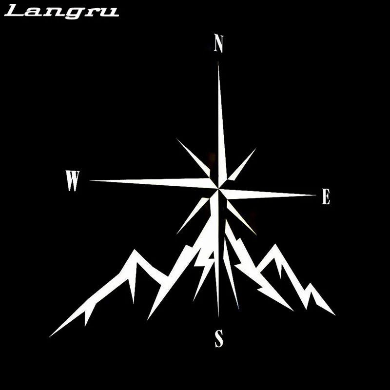 Лидер продаж автомобильный стикер Langru модный компас роза навигация 4x4