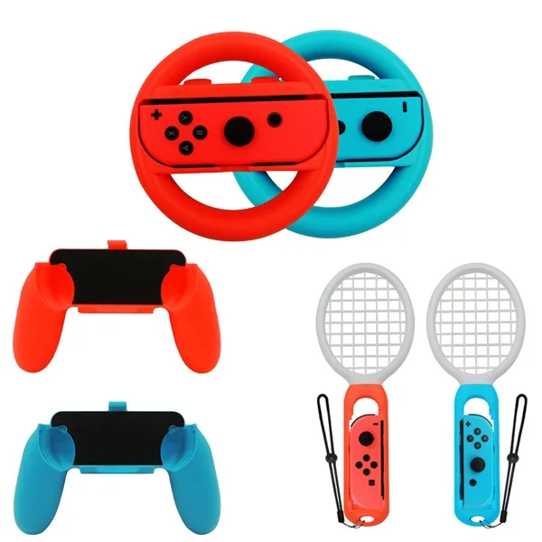 Set BB Pink Blue 9 в 1 Набор аксессуаров для переключателей с рулевым колесом nintendo Switch, ручки для ручек, силиконовый чехол для nintendo switch Joy-con - Цвет: Set BB Pink Blue
