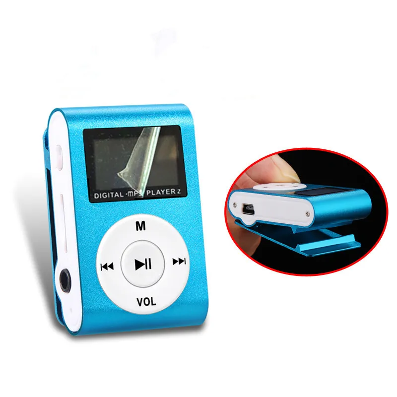 Мини MP3 плеер с зажимом и слотом для карты Micro TF/SD спортивный музыкальный + USB