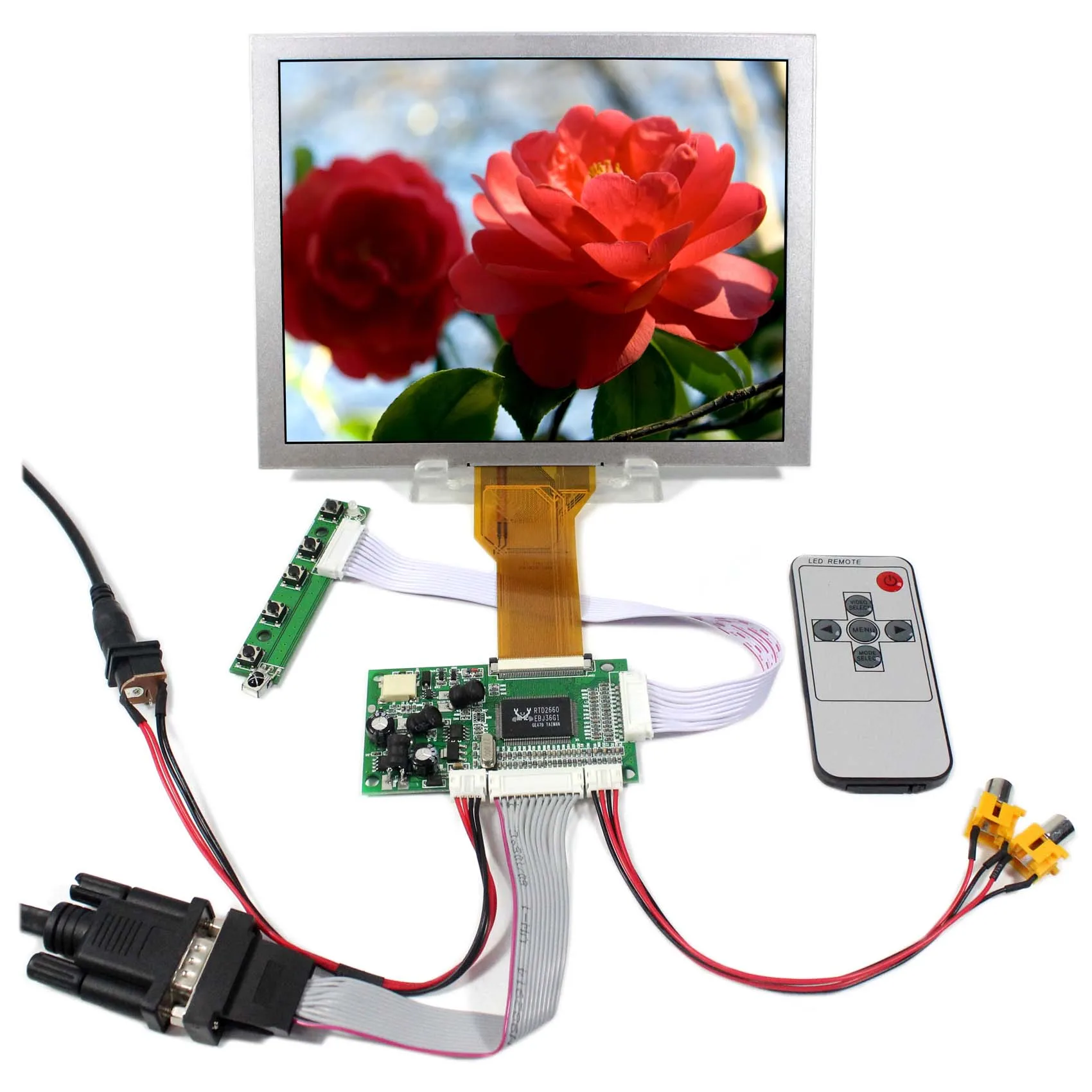 VGA 2AV + Реверсивный ЖК контроллер 8 дюймовый EJ080NA 05B 800X600 экран|vga - vga|vga 2avvga vga |