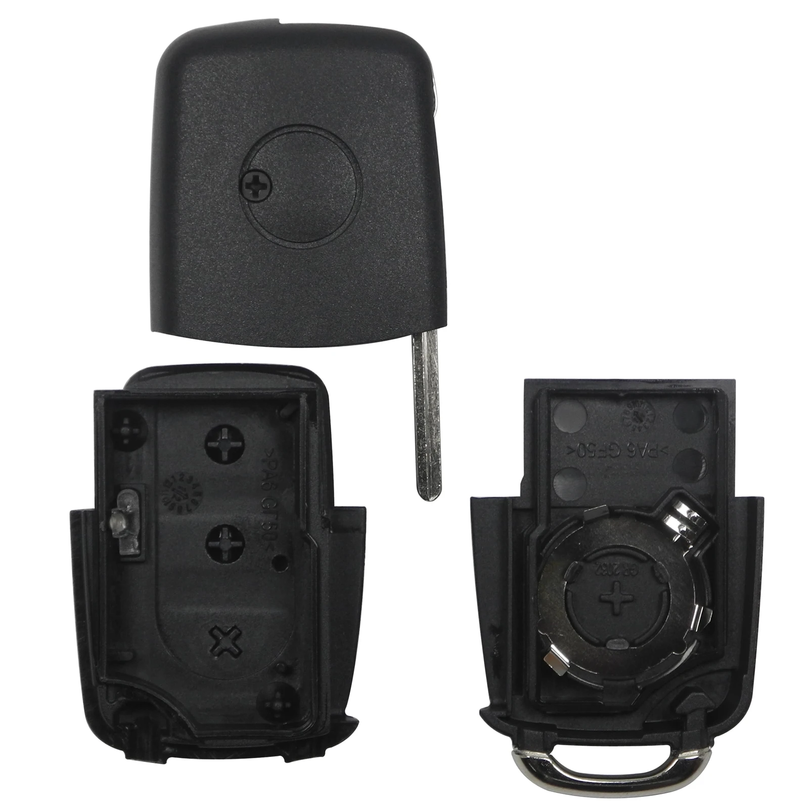 Jingyuqin 3 кнопки листва флип автомобильный брелок для Volkswagen VW Golf Passat Polo Jetta Touran Bora Sharan