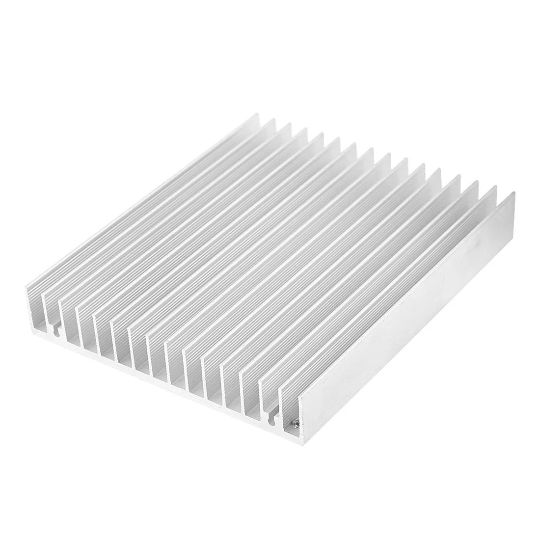 

CAA-Silver Tone Aluminium Heat Diffuse Heat Sink Cooling Fin 120x100x18mm