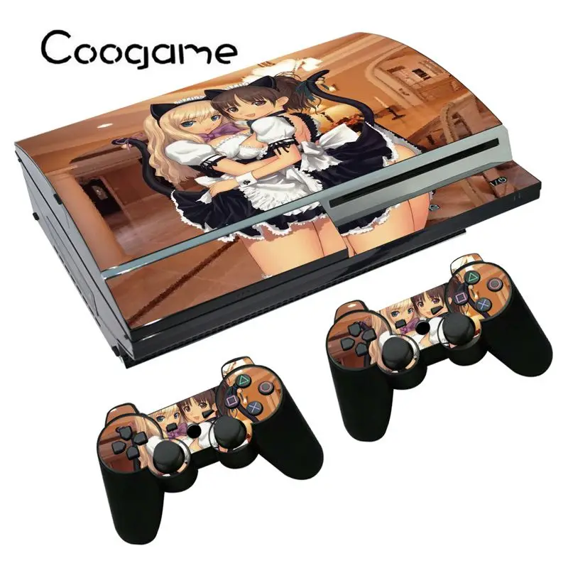 5 стилей сексуальная девушка мультфильм наклейки для Sony PS3 Fat консоли зонтик