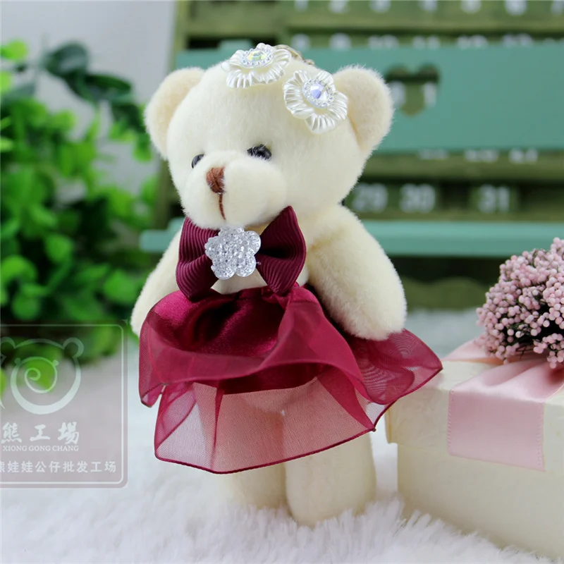 12 шт./лот см высококачественные Подвески в виде мишки тедди с кристаллами