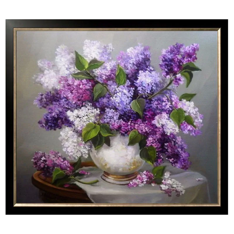 

Needlework DIY DMC 14CT unprinted Cross stitch kits For Embroidery Floral Home Decor Handicrafts Series