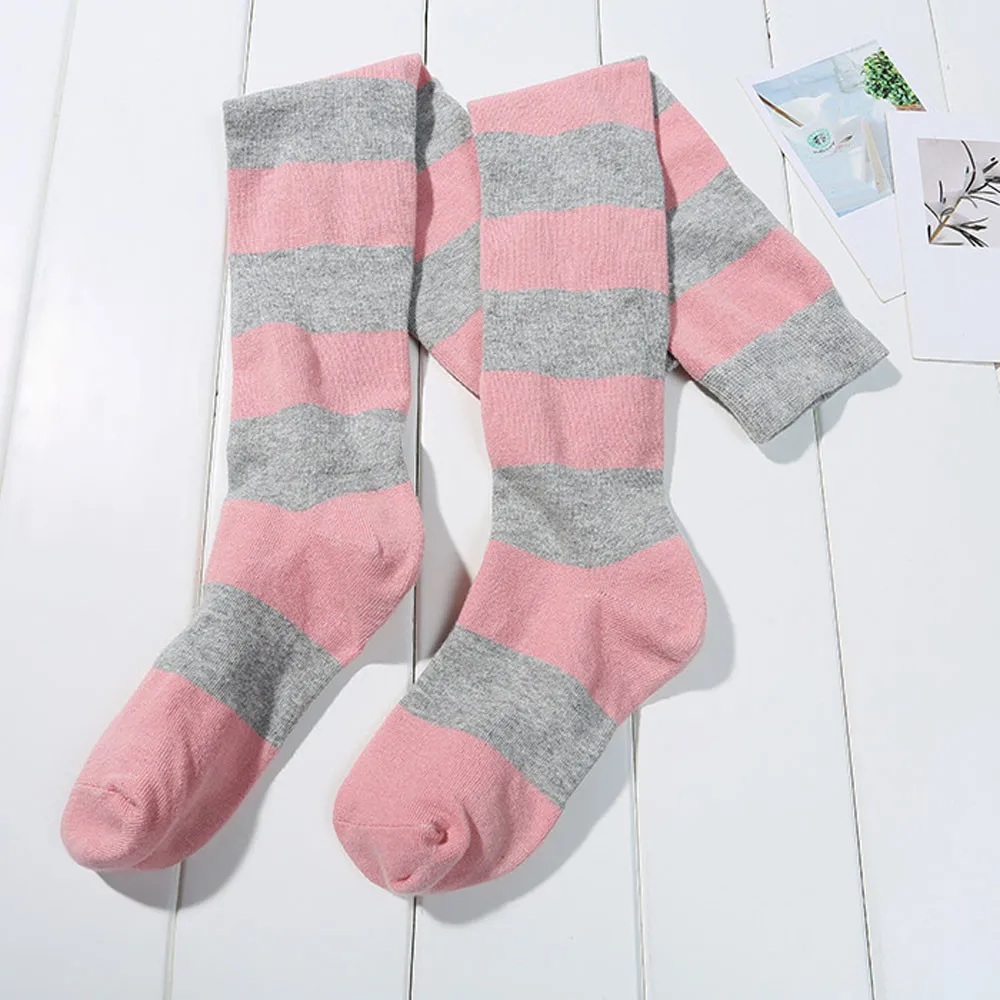 Женские зимние гетры выше колена Мягкие хлопковые носки в полоску 5 23|Носки| |