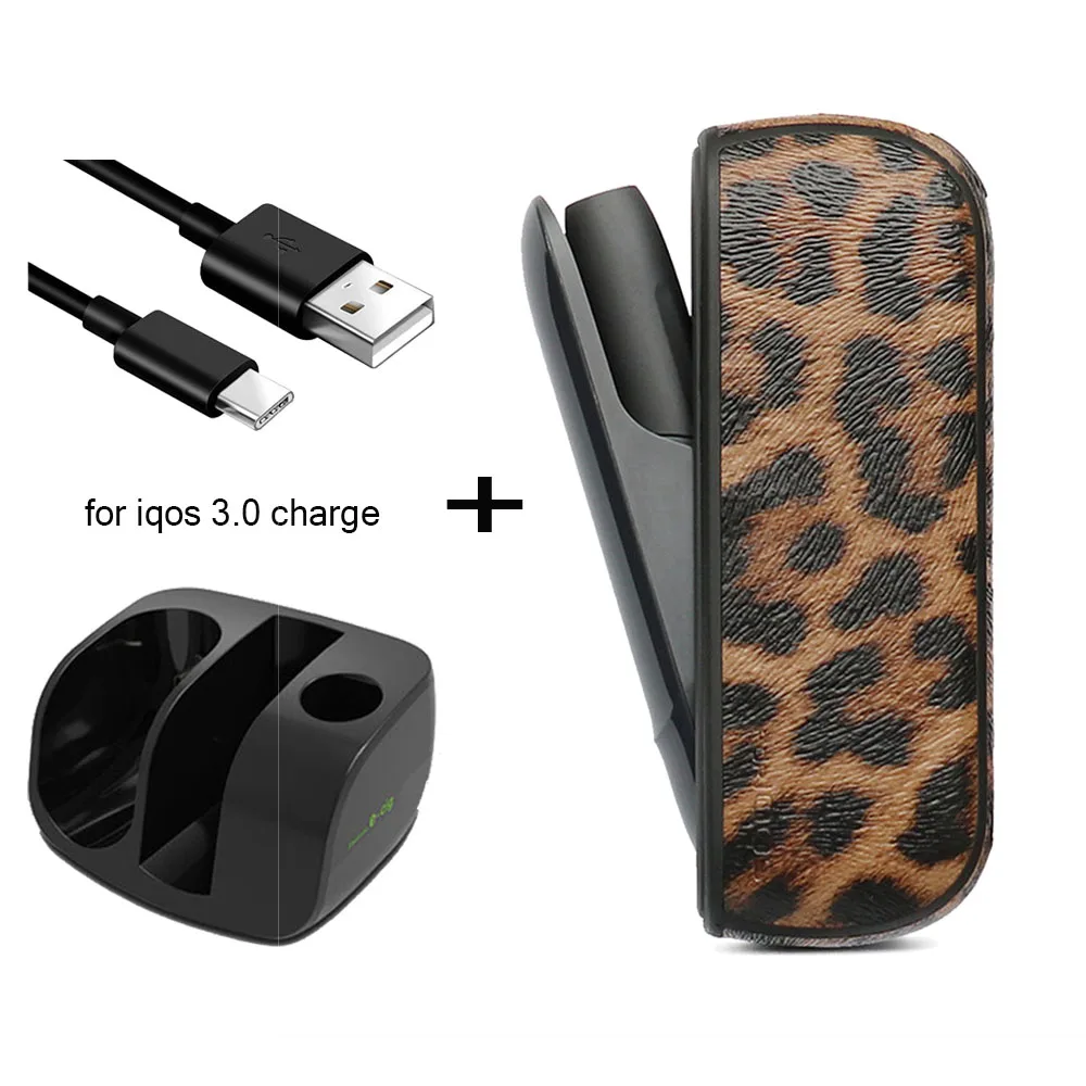 JINXINGCHENG тушь для ресниц в леопардовой упаковке для iqos 3,0 чехол Зарядное устройство для iqos 3 Зарядный кожаный чехол защитный чехол