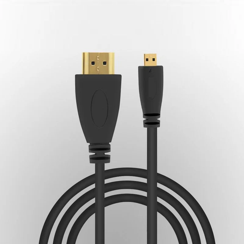 Кабель Micro HDMI (тип D) совместимый A) позолоченный (высокая скорость) поддерживает