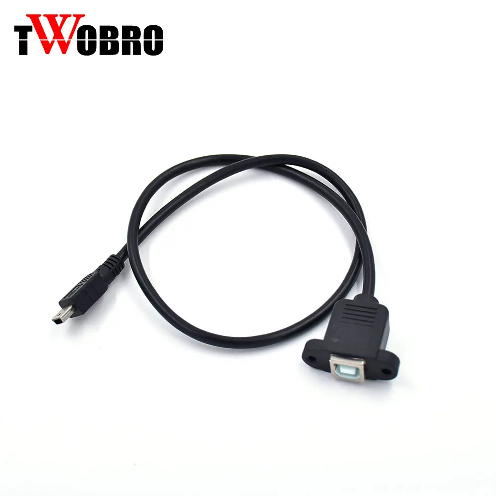 1 шт. Высокое качество 50 см USB 2 0 B гнездо принтера Панель Крепление к мини 5 pin