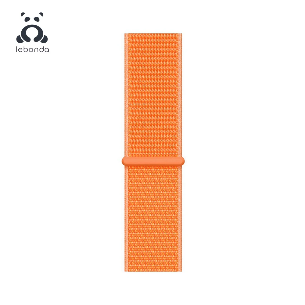 Papaya Lebanda Sport loop для apple watch 5, 4, 3, 2, 1, ремешок для iwatch 38, 40, 42, 44 мм, тканый нейлоновый ремешок, Аляска, синий - Цвет ремешка: Papaya