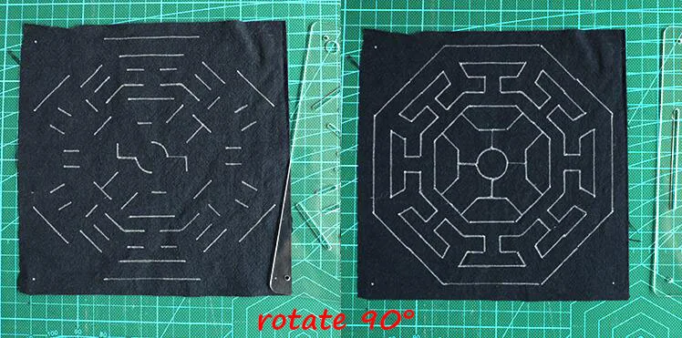 9 шт. Домашний Diy ручной инструмент аксессуар Япония Sashiko шаблон, шестигранный акриловый инструмент Прозрачный шаблон для вышивки S0383L