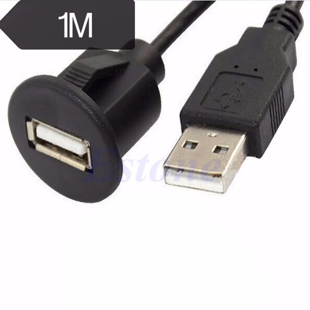 OOTDTY Новый монтажный удлинитель для приборной панели автомобиля USB-адаптер провод