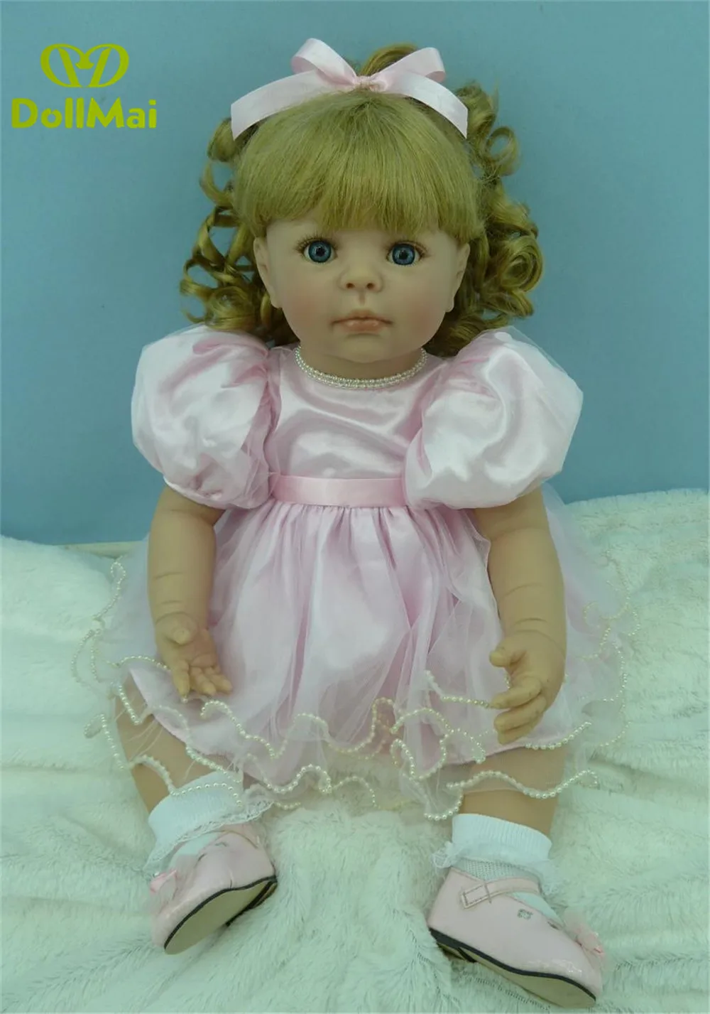 

Локоны реалистичные куклы Reborn Baby Мягкие силиконовые 19 "/50 см реалистичные куклы для новорожденных девочек Рождественский подарок DOLLMAI