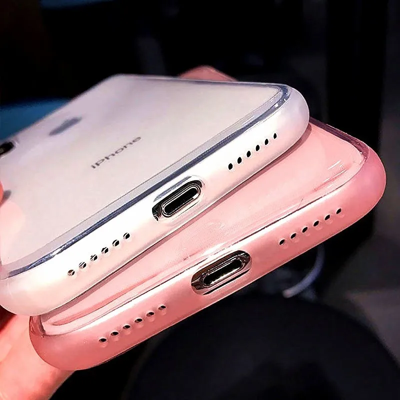 Colorful Transparent Shockproof Frame Phone Case For iphone 11 Pro X Xr Xs Max 7 8 Plus Soft Protection Cover |