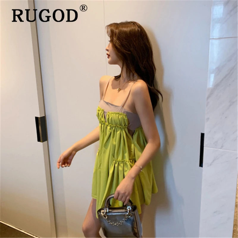 Женское платье без бретелек RUGOD модное мини-платье в Корейском стиле 2019 | Женская