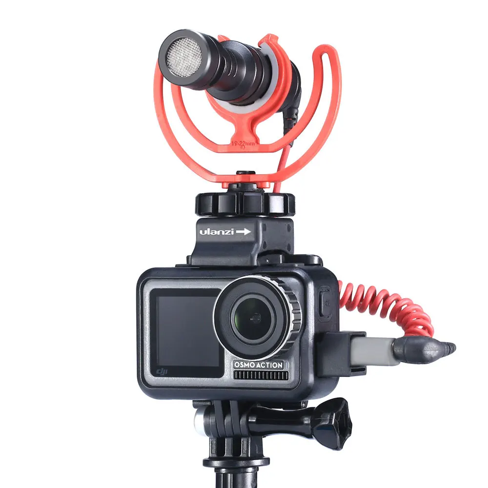Чехол Ulanzi Dji для Osmo Action Vlog крепление адаптер микрофона зажим кабеля|Чехлы
