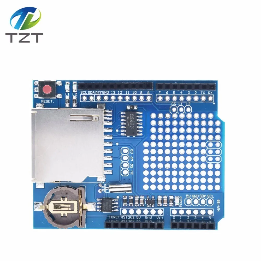 Новый модуль регистратора данных V1.0 для Arduino UNO SD карты сбора данных|shield for arduino|shield