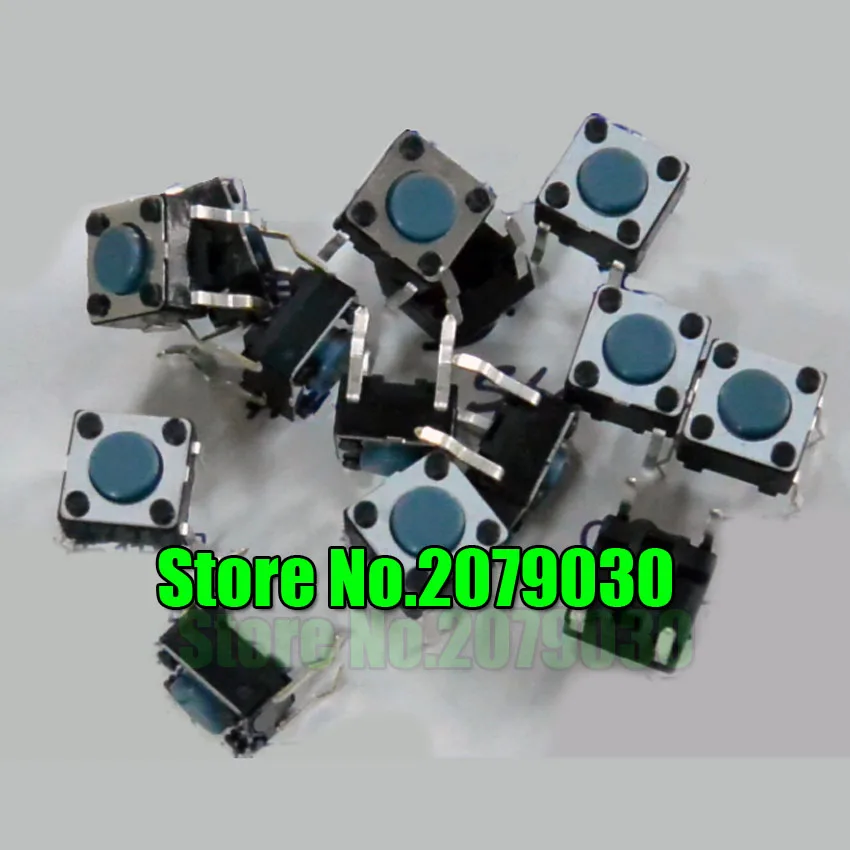 6X6X4.3 синяя головка DIP Tactile Tact Мини кнопочный переключатель Микро Переключатель