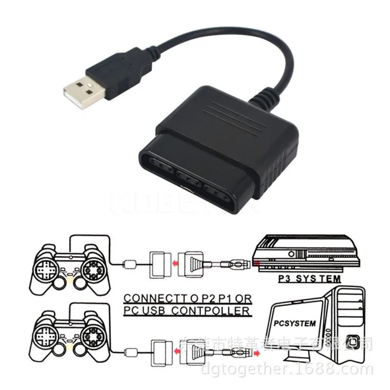 Professional USB GamePad Games Controller Converter P2 to P3 Adapter Cable Without Driver For PS3 PS2 | Электроника