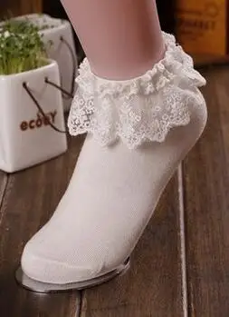 100pairs/lot fedex fast korean style woman lace short cotton socks casual sweet candy color | Женская одежда