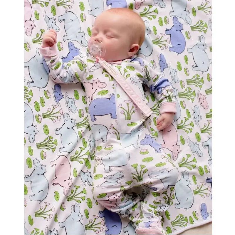 Newborn Infant Baby Girls Kids Cotton Romper Jumpsuit Hippo flowers autumn Print Clothes Outfit | Детская одежда и обувь