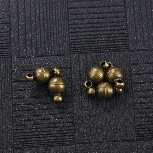 style4 12x6mm 5 шт./лот, круглые магнитные застежки 16x10 мм, 12x6 мм, застежка-молния из сплава, крючок для ювелирных изделий, застежка для браслета, сделай сам, изготовление ювелирных изделий - Цвет: style4 12x6mm