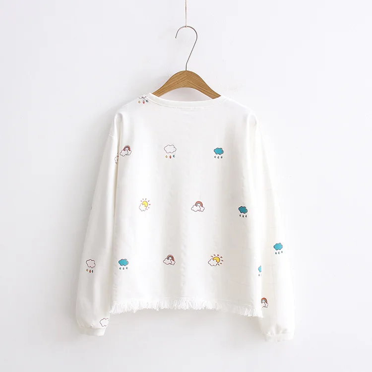Merry Pretty Новая женская Милая футболка из 90% хлопка с длинным рукавом, женская футболка с кисточками и круглым вырезом, короткая клетчатая футболка, забавная футболка, camiseta mujer