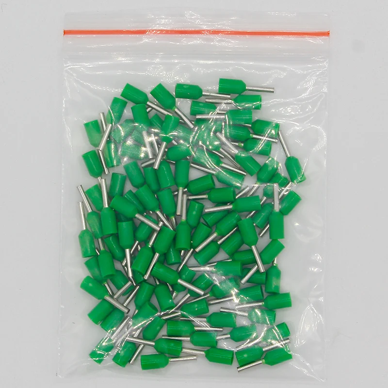 E0506 трубки Изоляционные изолированные клеммы 0.5MM2 кабель провод разъема 100 шт./упак. изоляционные обжимной терминал разъем для электронных сигарет