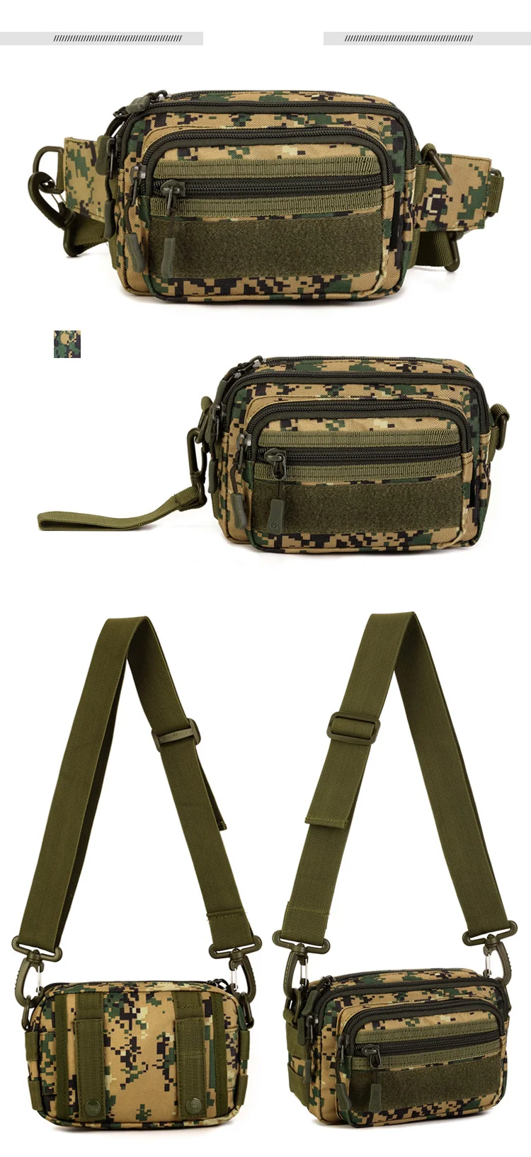 High Quality Waterproof Fanny Pack Nylon Waist Belt Bags Men Women Travel Outdoor Sport Shoulder Bag Bum pochete sac banane