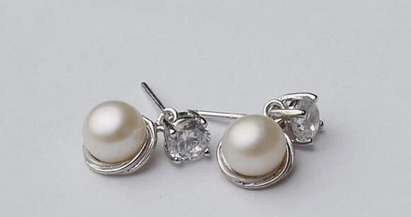 7-8 мм Оригинальные пресноводные маленькие жемчужные серьги принцессы | Украшения