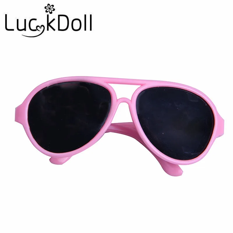 LUCKDOLL эллиптической формы солнцезащитные очки подходят 18 дюймов Американский 43 см детская кукла одежда аксессуары, игрушки для девочек, поколение, подарок на день рождения - Цвет: m113