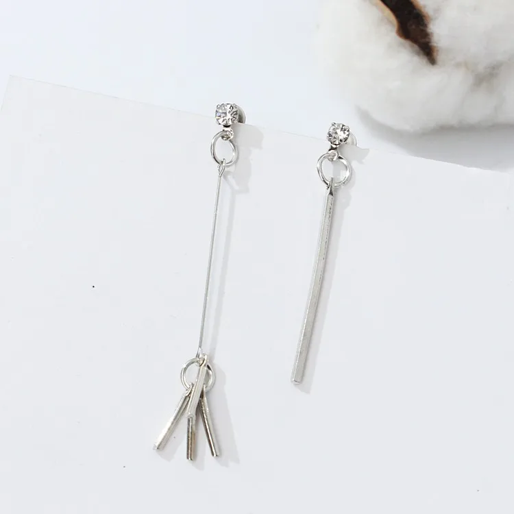 2020 корейские модные Асимметричные Длинные серьги цепочки элегантные ювелирные