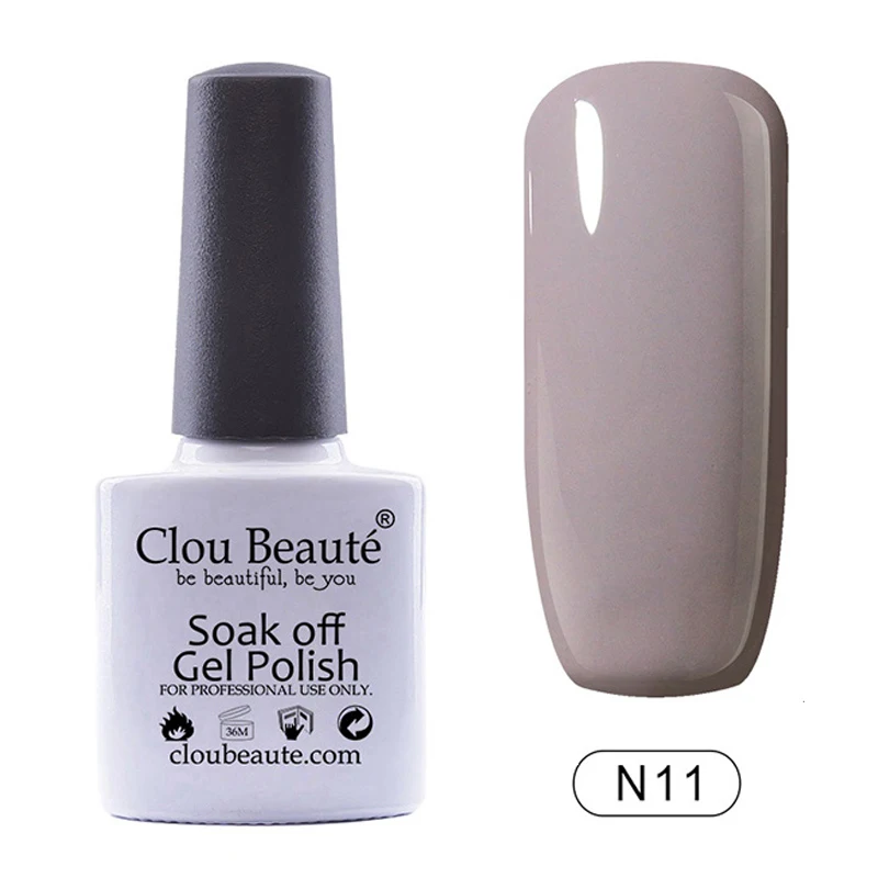 N11 Clou Beaute УФ гель лак для ногтей 10 мл телесный серии цвета замочить от Гель-лак бежевый Гель-лак для нейл-арта Vernis Полупостоянный N04 - Цвет: N11