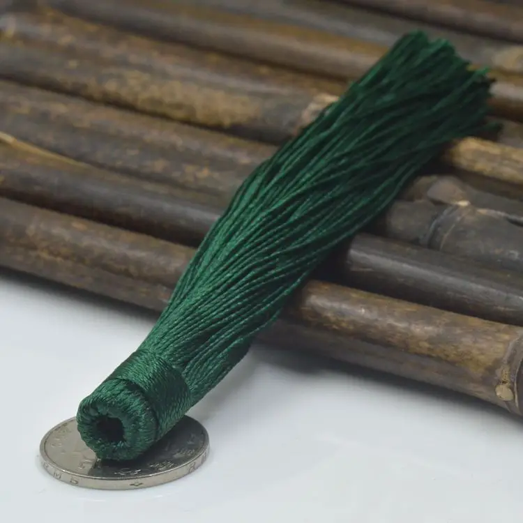 Dark Green 22 Цвета 10 шт./лот 12 cm Смешанные хлопок шелковые кисточки серьги Подвески кулон Сатиновые кисточки для самостоятельного изготовления ювелирных украшений своими руками, материалы - Цвет: Dark Green