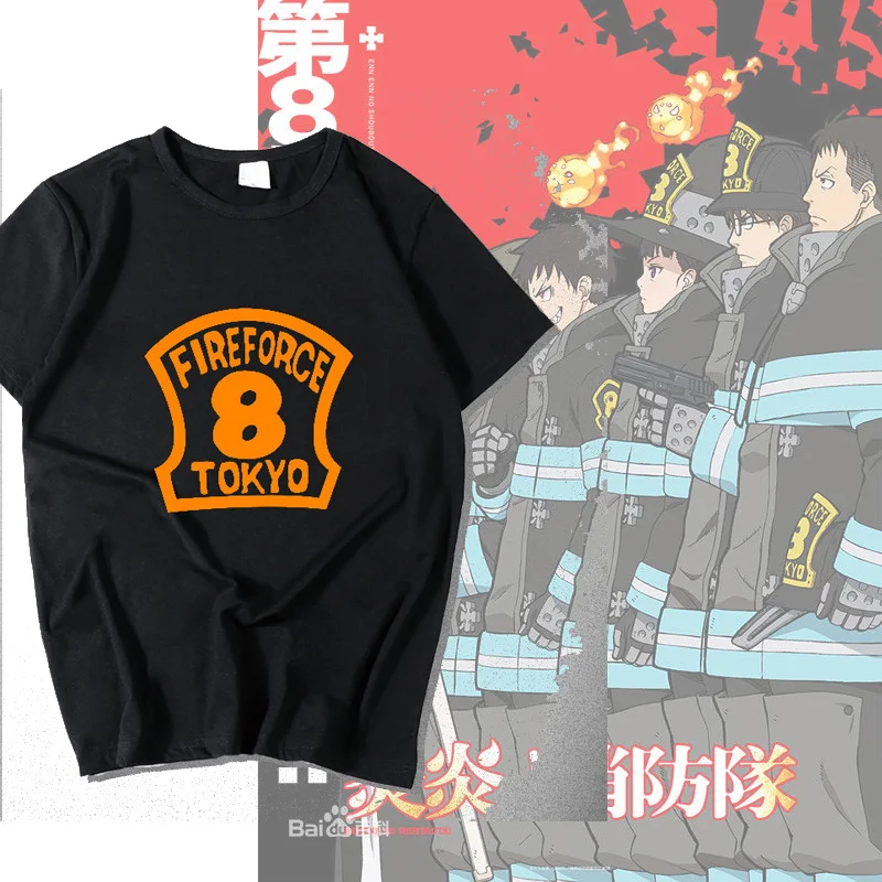 Enn no Shouboutai Fire Force футболка для мужчин и женщин топы футболки с коротким рукавом Shinra