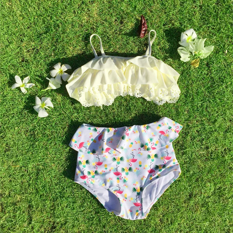 Женский винтажный купальник с высокой талией и оборками|Купальники| |