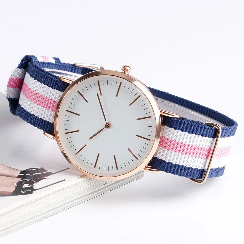 Часы наручные мужские с нейлоновым ремешком в полоску|watch large|canvas printwatches sunglasses |