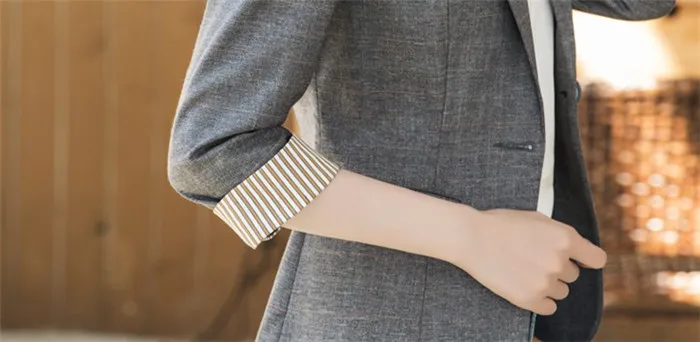 Большие размеры 4Xl женские блейзеры и тонкая повседневная куртка летний Блейзер однобортный жилет задний женственный Блейзер Mujer Xl5072