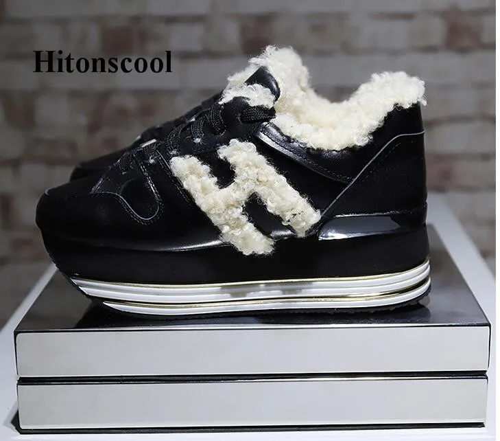 2019 новые зимние сапоги из натуральной кожи на высокой платформе 4 5 см туфли