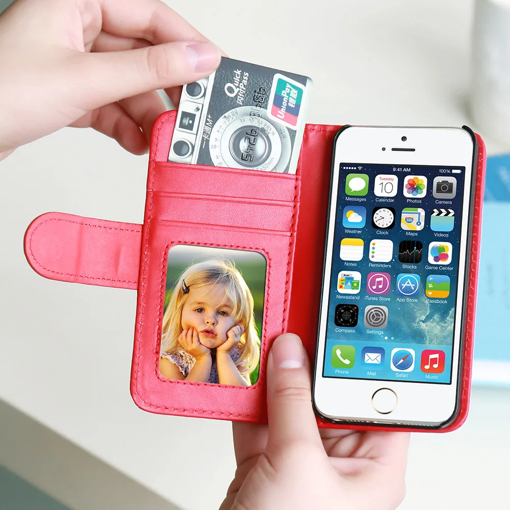 KISSCASE Ретро Роскошный кожаный флип чехол для Apple IPhone X 10 8 7 6 6S 5s SE 5C 4S кошелька фото