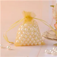 9x12 cm Смешанные цвета подарок с ювелирными изделиями и органзой сумки мешочек из прозрачной органзы рекламные подарки индивидуальный Логотип Сумки 100 шт./лот - Цвет: Gold