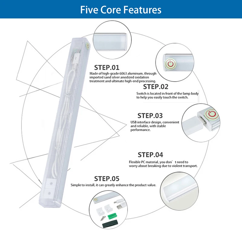Приглушаемая светодиодная полоса с датчиком касания приглушаемый светильник