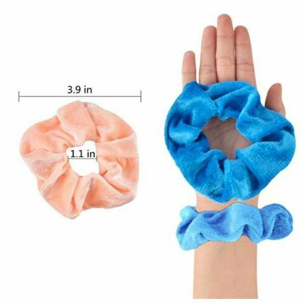 Женская эластичная резинка для волос 46 шт./лот бархатные атласные с цветочным