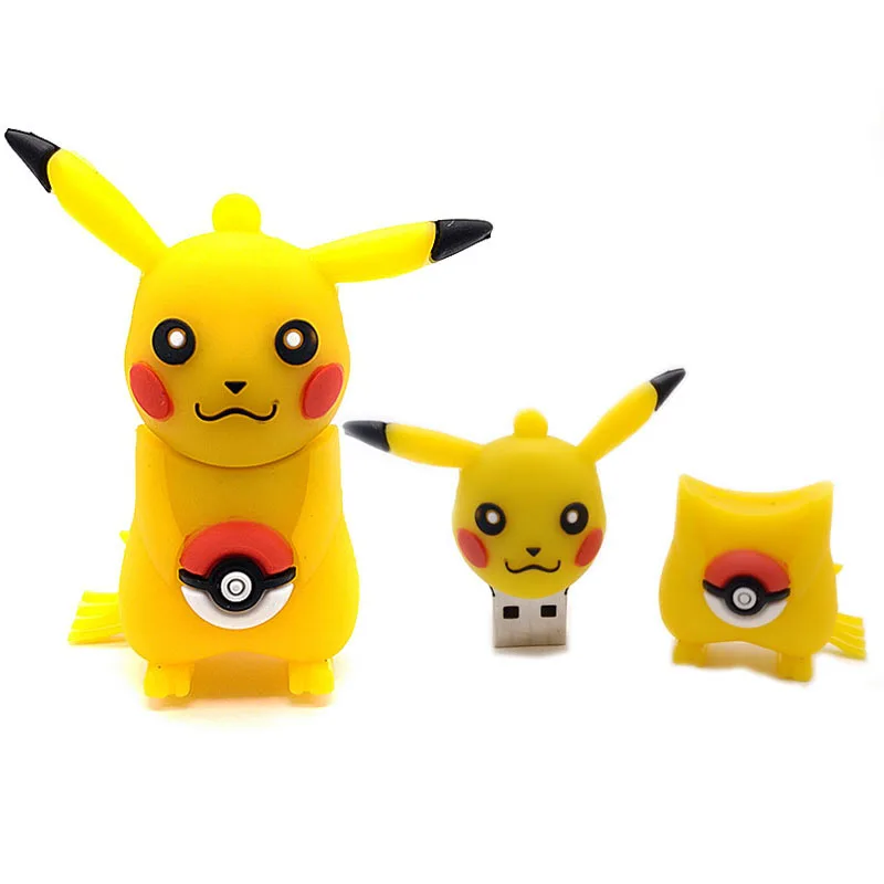 Мультфильм Милый Пикачу pokemon pen drive usb2.0 флэш-накопитель 64 ГБ 32 16 8 4 карта памяти